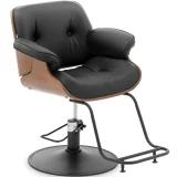 Scaun de frizer PHYSA FILEY cu suport pentru picioare - negru