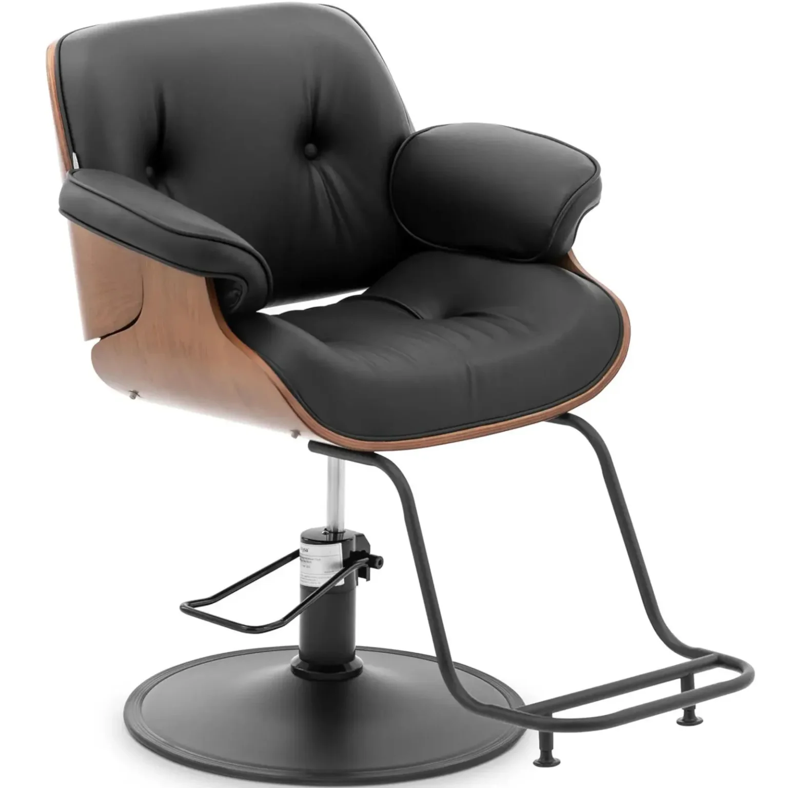 Scaun de frizer PHYSA FILEY cu suport pentru picioare - negru