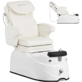 Pediküre-Sessel mit Massagefunktion und elektrischem Fußbad (105 W) – weiß