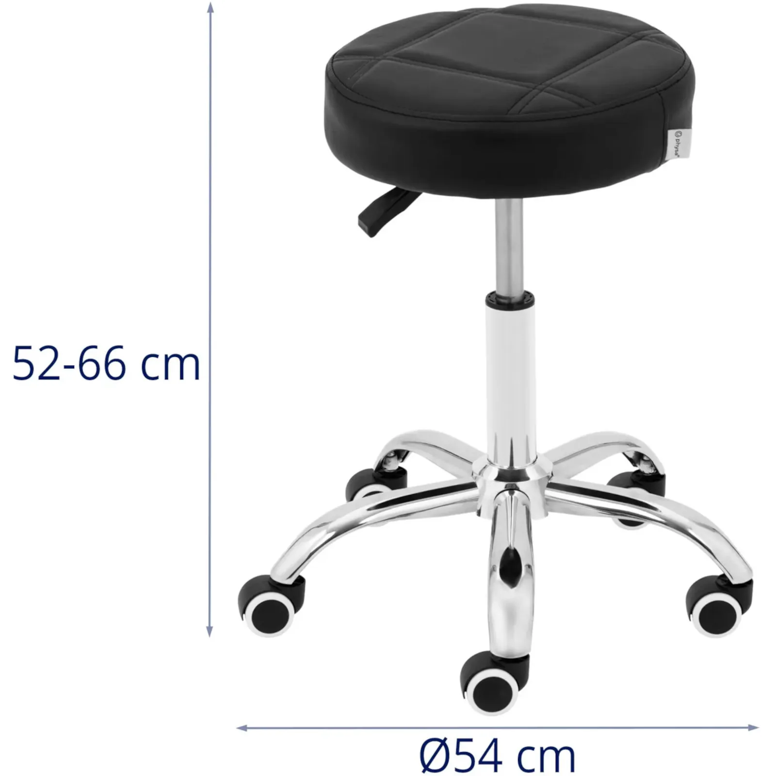 LECCO rolling beauty stool, up to 120 kg - black 5