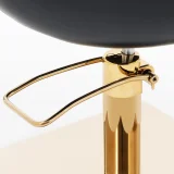 Scaun de frizerie și cosmetică Physa PENRYN cu suport pentru picioare - negru și auriu 4