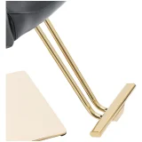 Scaun de frizerie și cosmetică Physa PENRYN cu suport pentru picioare - negru și auriu 5