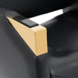 Scaun de frizerie și cosmetică Physa PENRYN cu suport pentru picioare - negru și auriu 6
