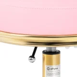 GELA Kosmetikhocker in Roségold mit Rückenlehne auf Rollen, bis 150 kg 3