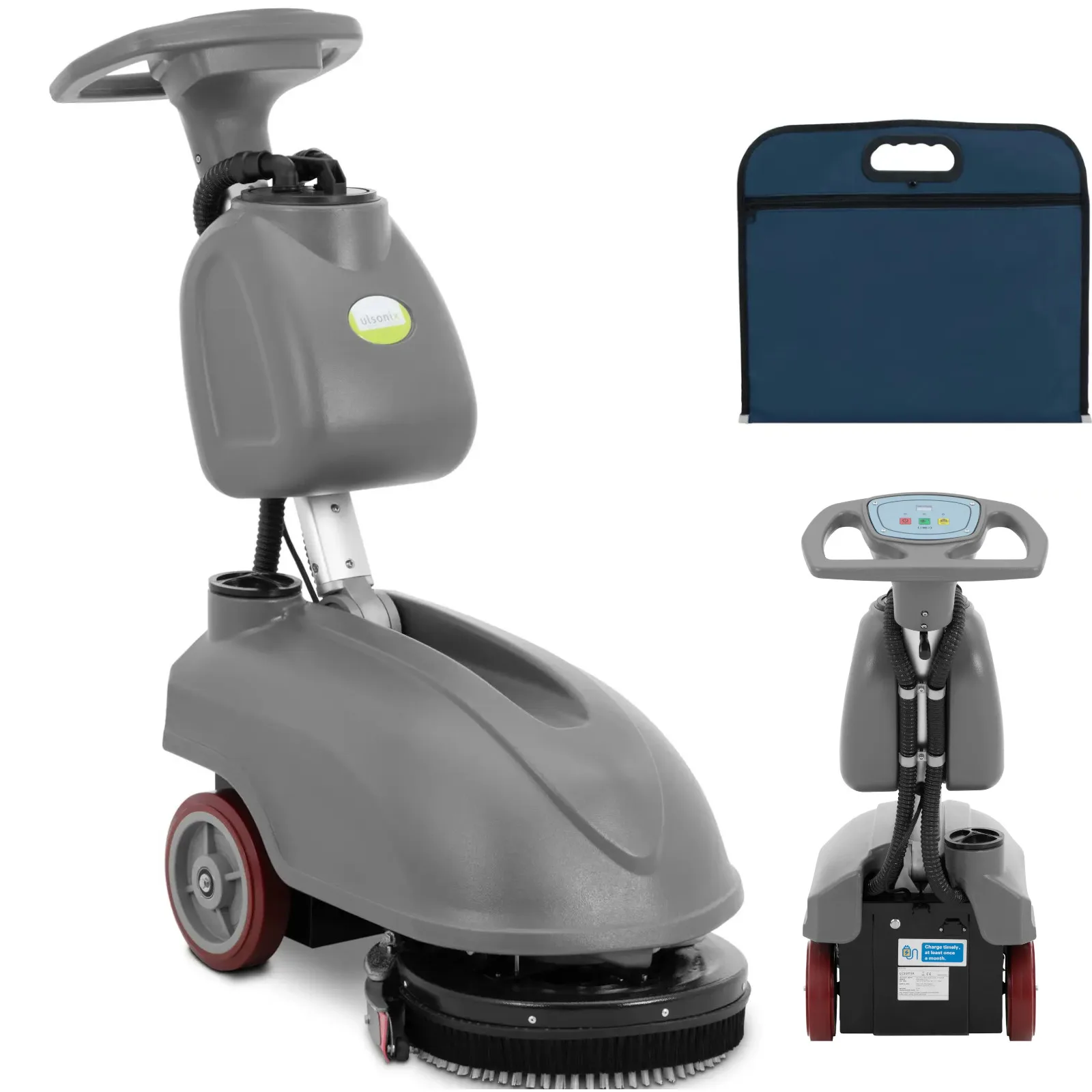 Akkus padlótisztító 35 cm 7 l 200 fordulat/perc