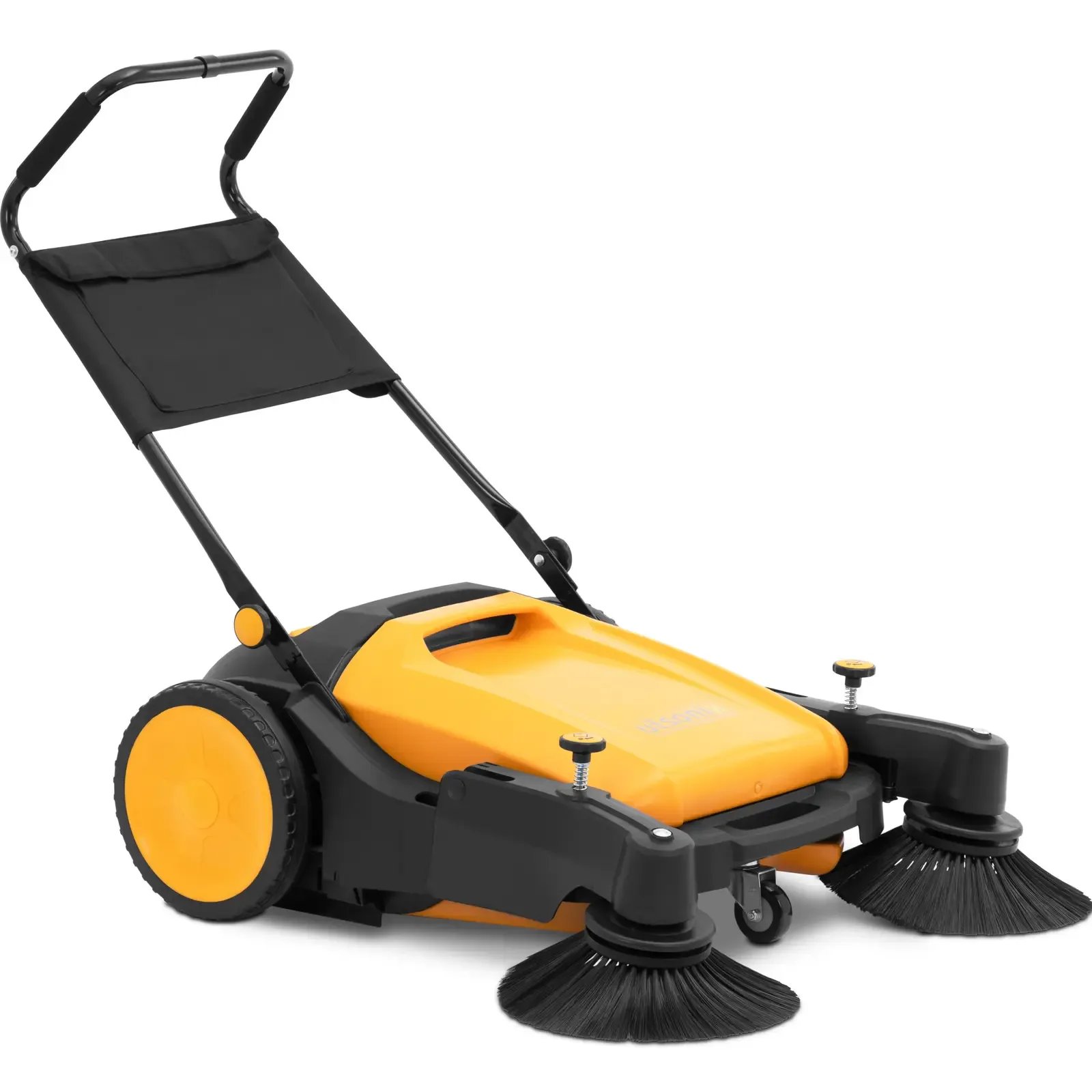 Kézi raktári seprű homokhoz és levelekhez, 2 kefével, 92 cm, 40 l