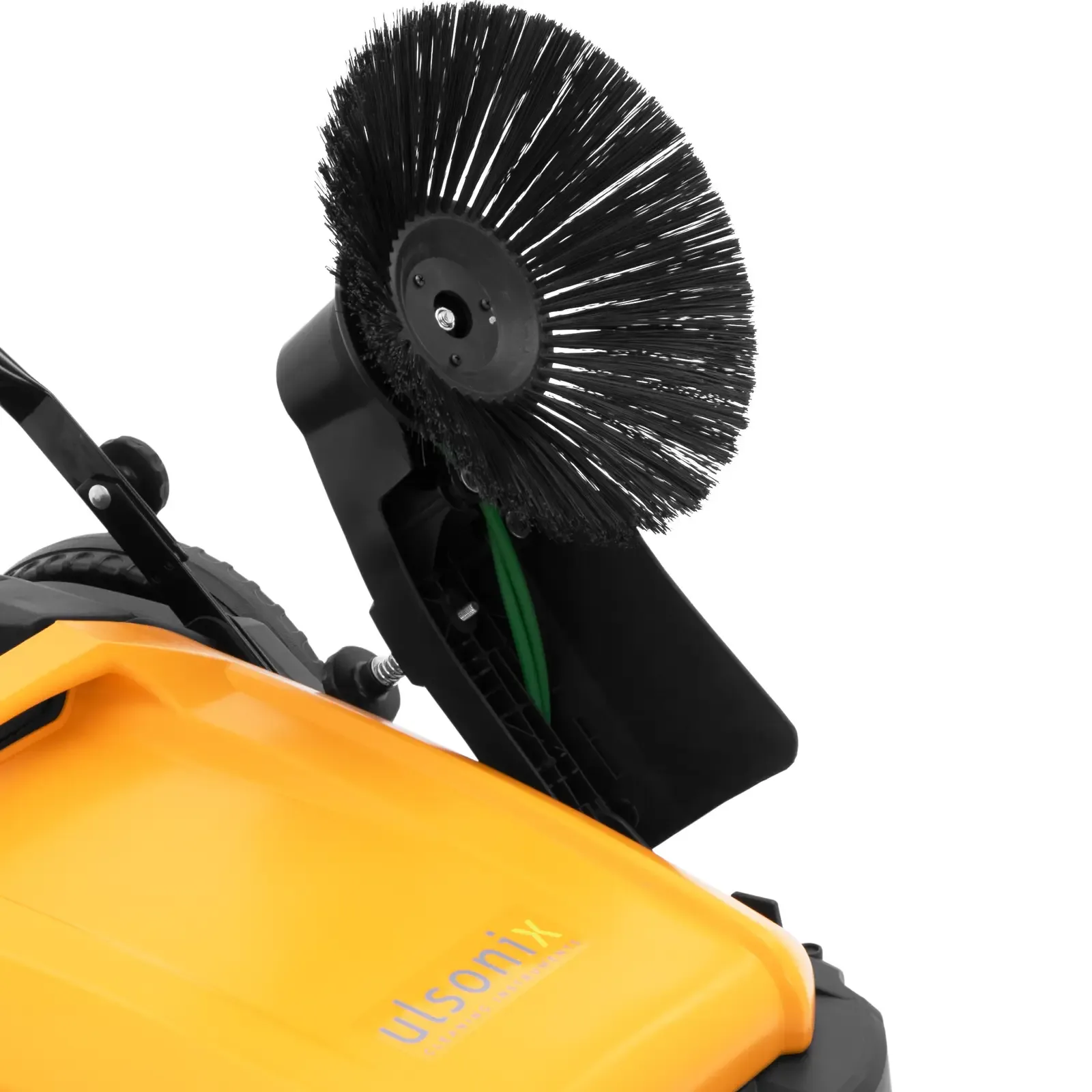 Hand-pushed warehouse sweeper for sand and leaves, 2 brushes, 92 cm, 40 L 3