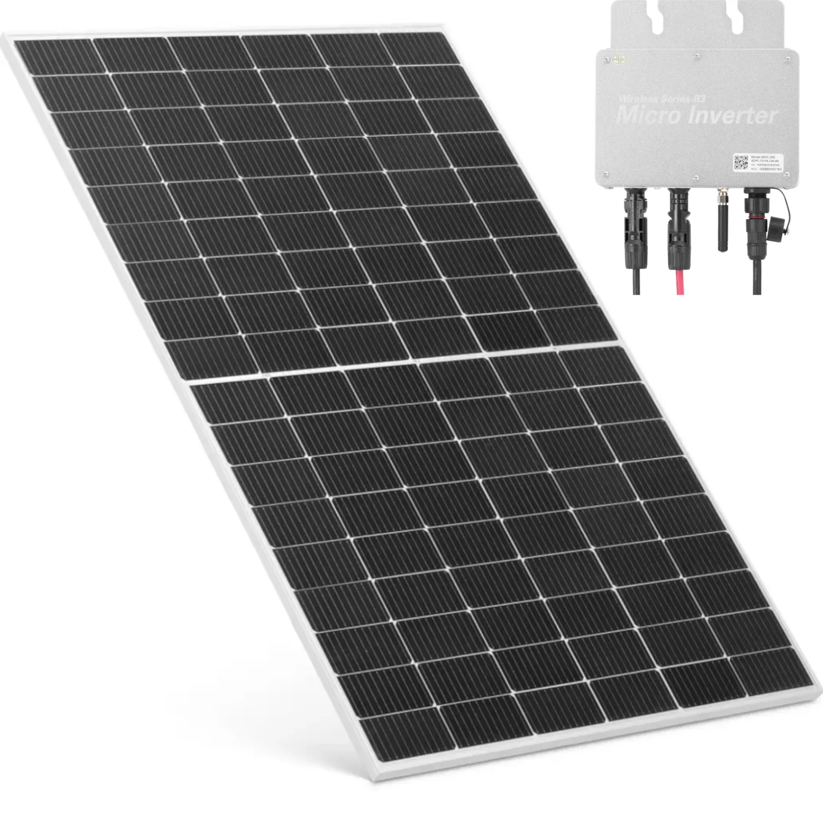 Erkélyi fotovoltaikus rendszer, 350 W-os napelem - készlet