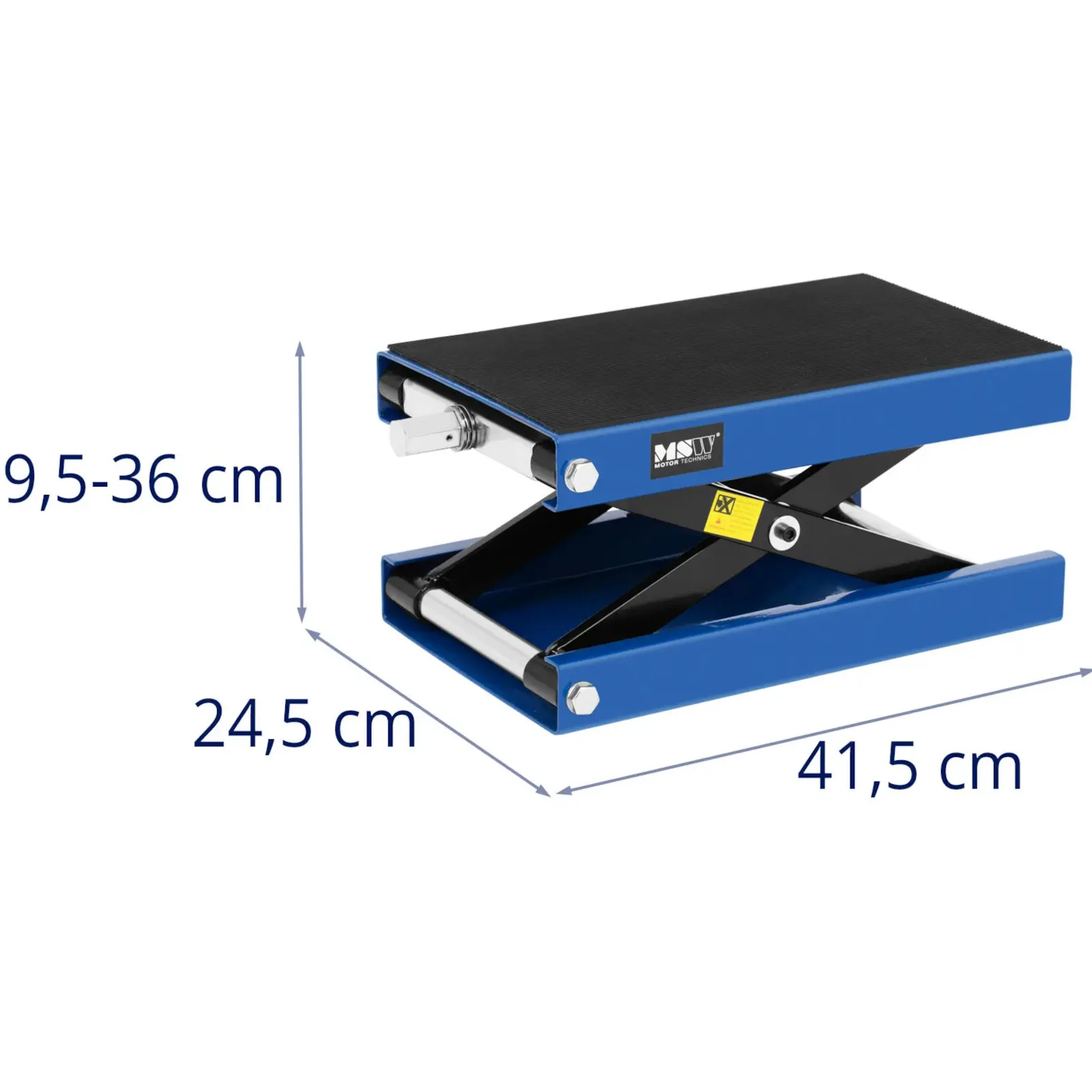 Manual motorcycle jack, 9.5–36 cm, up to 500 kg 6