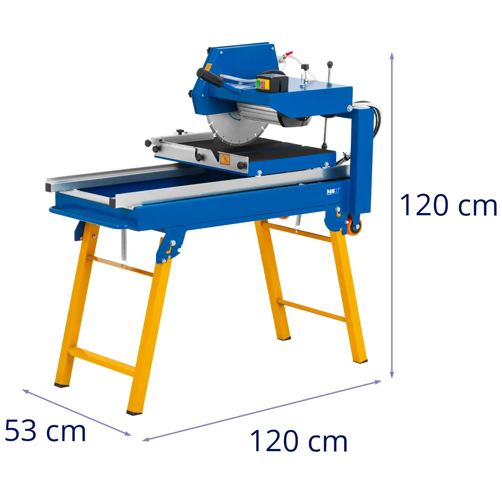 Fierăstrău de masă cu răcire cu apă pentru piatră, cu disc diamantat de 350 mm, 2500 W 6