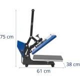 LCD 38 x 38 cm 0-250 °C sublimačná lis na tričká 6