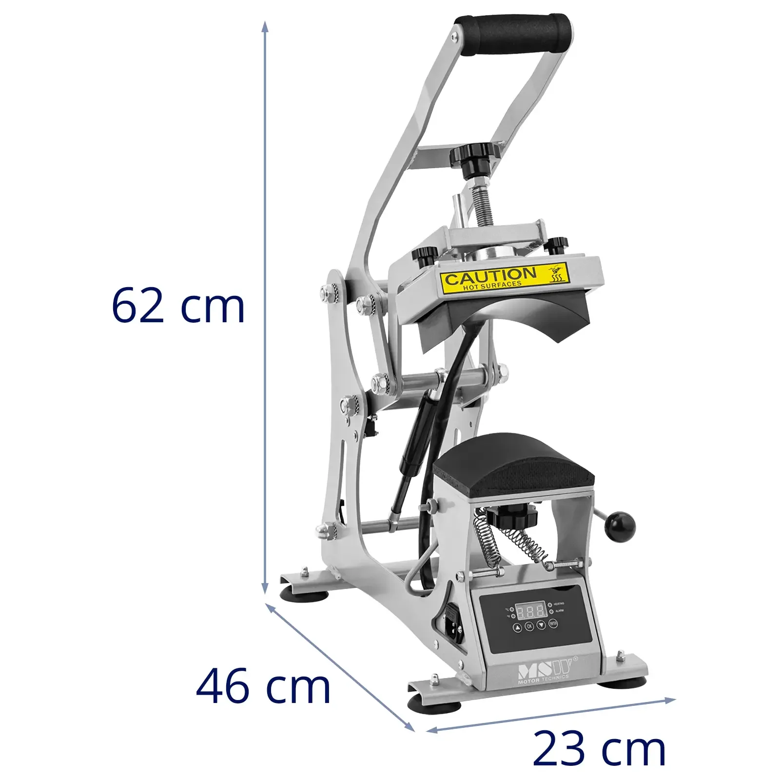Hőprés baseball sapkákhoz és kalapokhoz, LCD, 0–250 °C 6