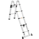 12-stepeni aluminijski teleskopski ljestve, 0,85–1,85/3,8 m 5