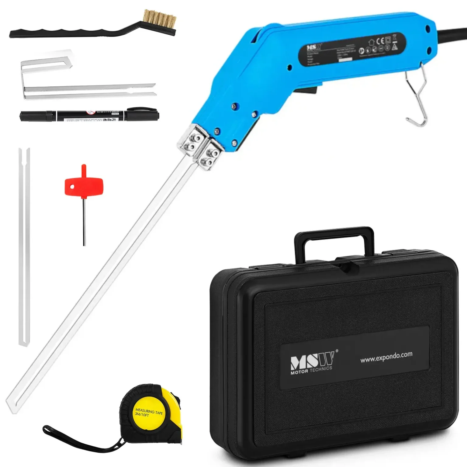 Cuțit termic pentru tăierea polistirenului și a materialelor plastice, 250 mm, 500 °C, 250 W - set Cuțit termic pentru tăierea polistirenului și a materialelor plastice, 250 mm, 500 °C, 250 W - set