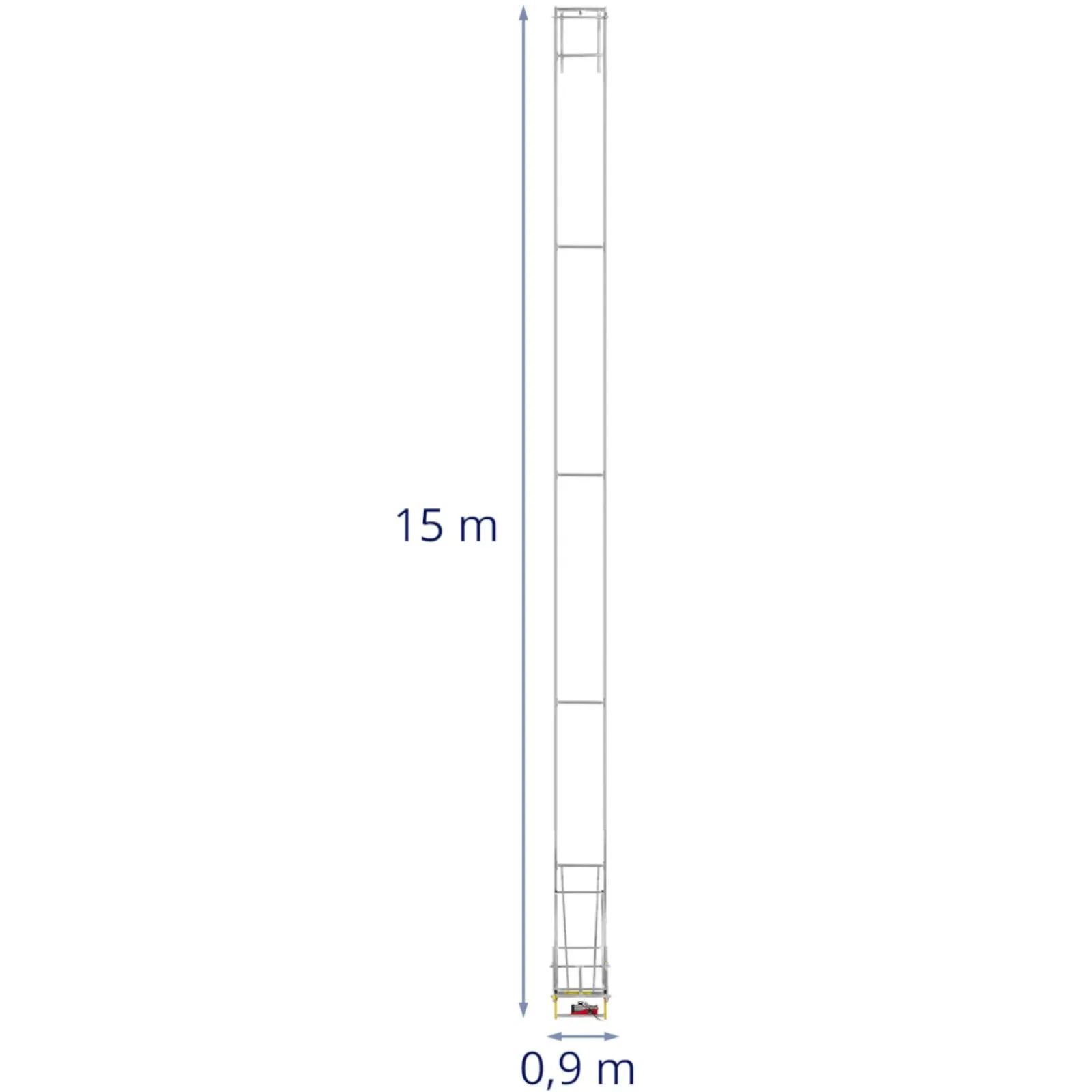 Távirányítású tetőfedő és építőipari emelő, 15 m, max. 200 kg, 1500 W 2