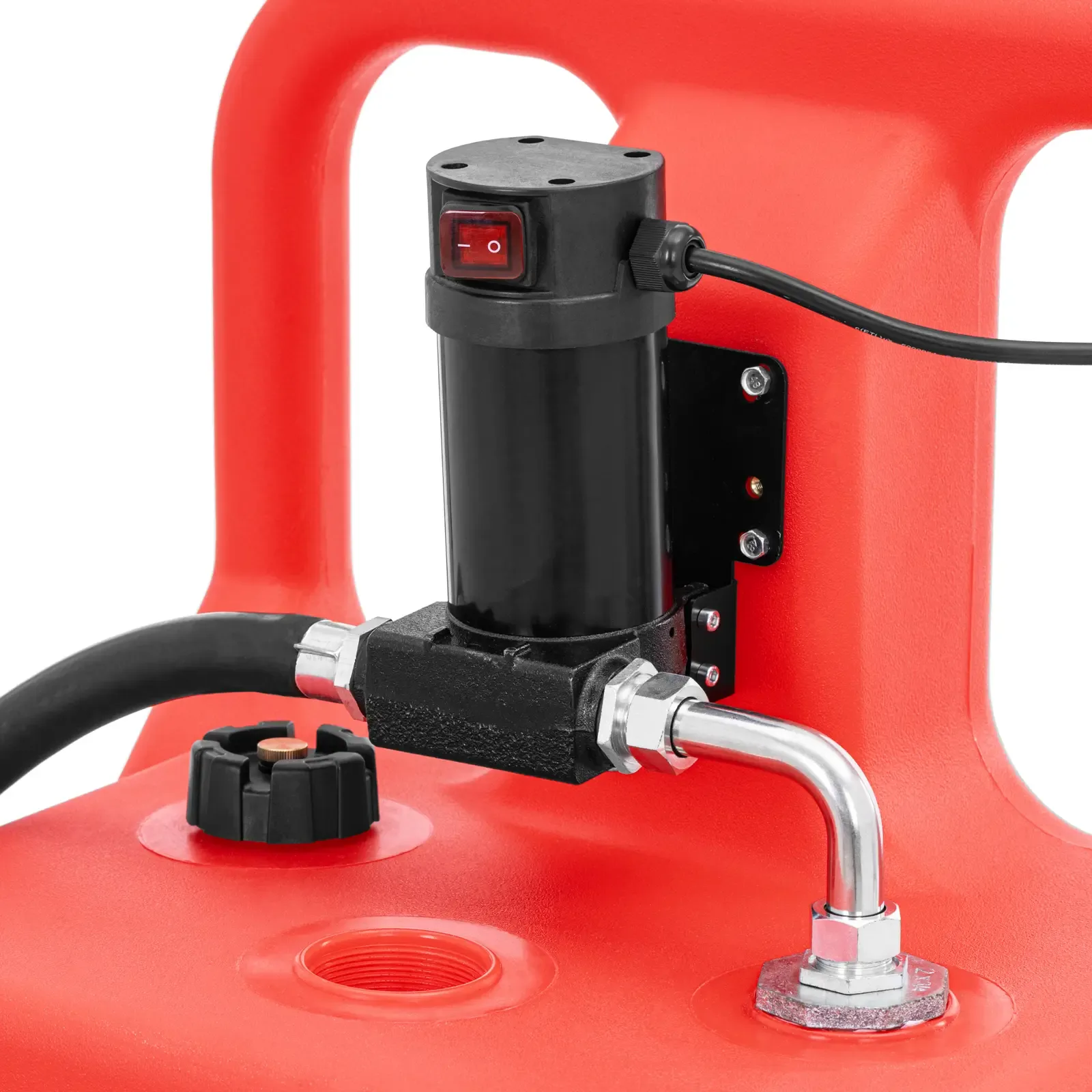 Rezervor portabil de combustibil cu pompă electrică și duză pe roți, 37 l/min, 120 l 3