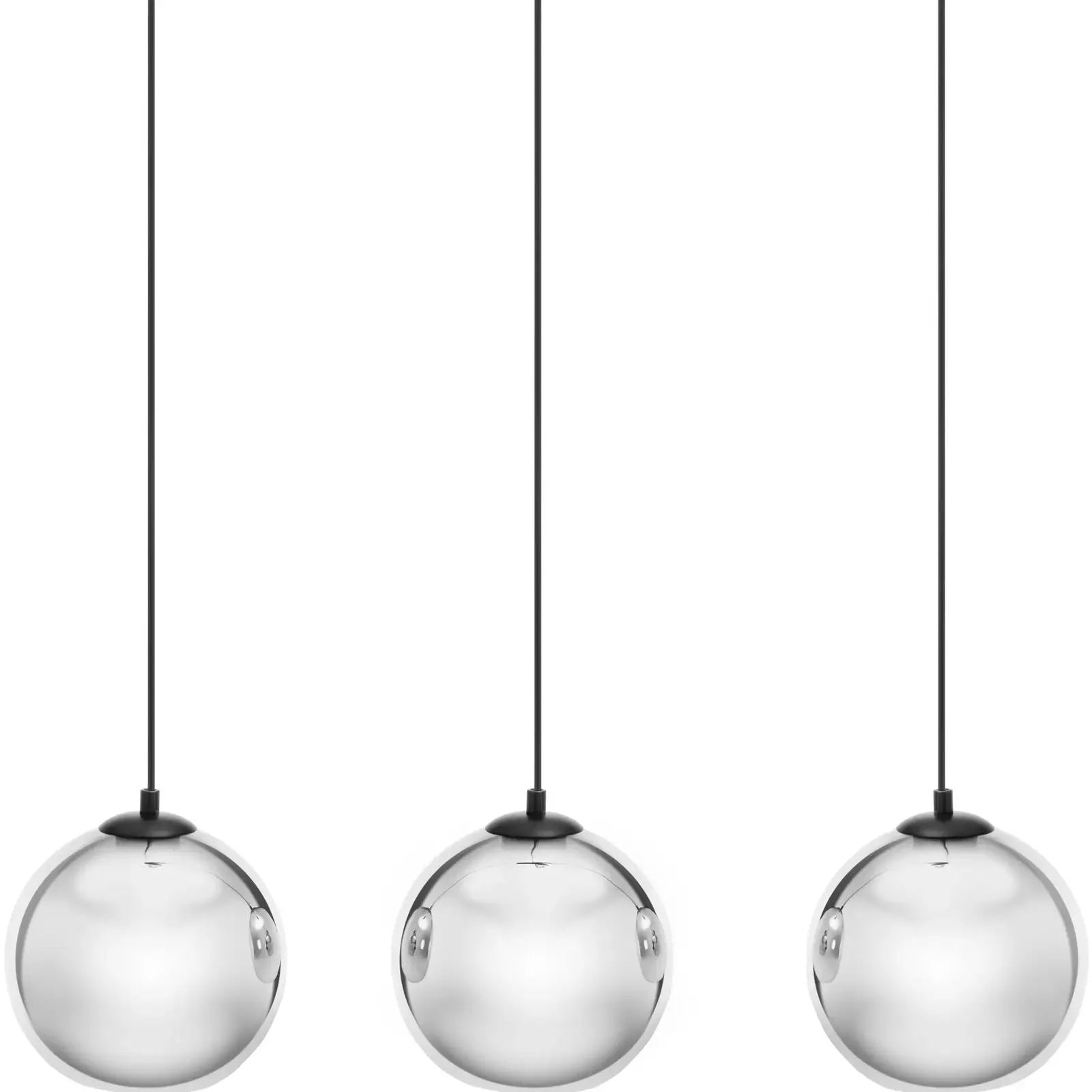 Modern, 3 lámpás E27 mennyezeti lámpa – üveggömbök