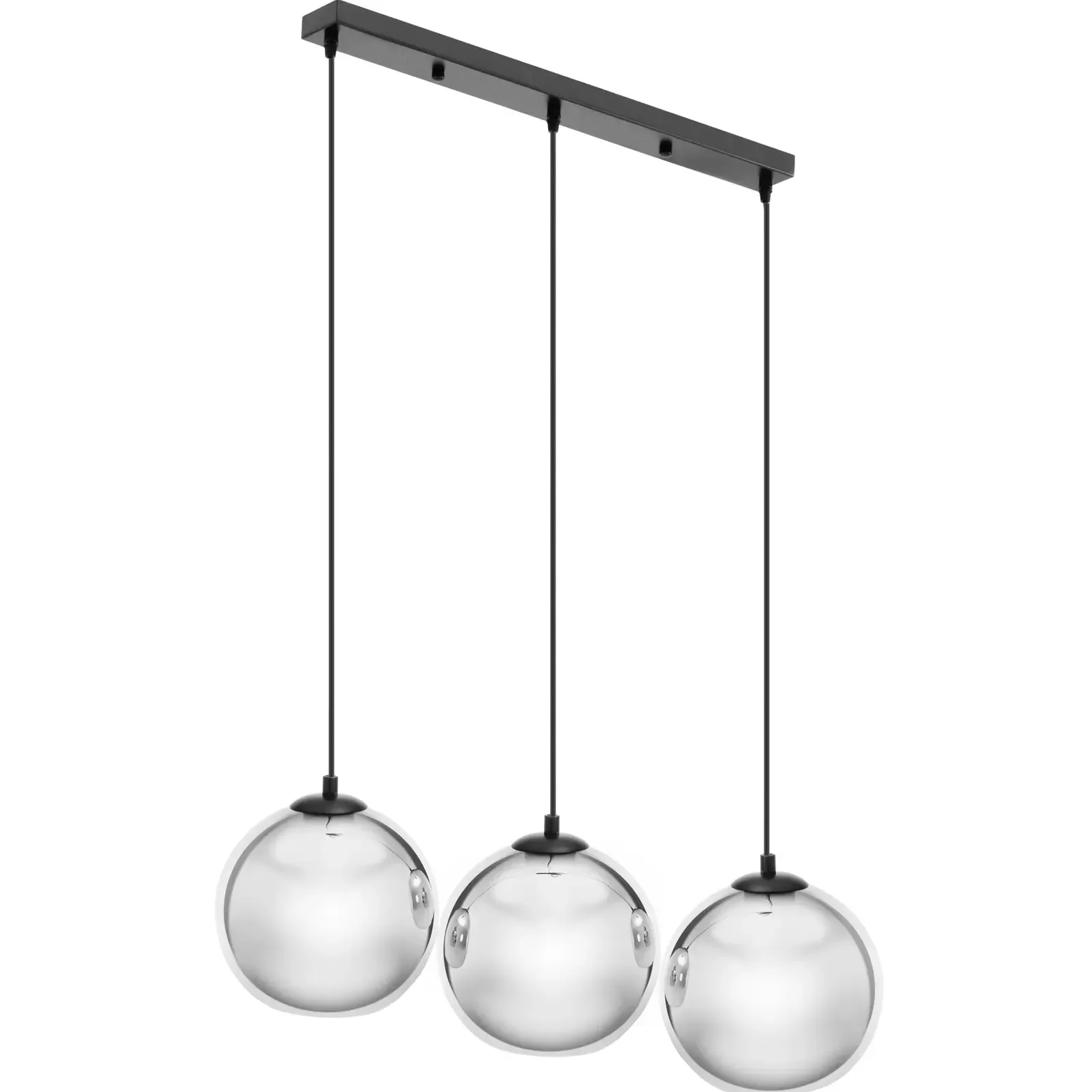 Modern, 3 lámpás E27 mennyezeti lámpa – üveggömbök