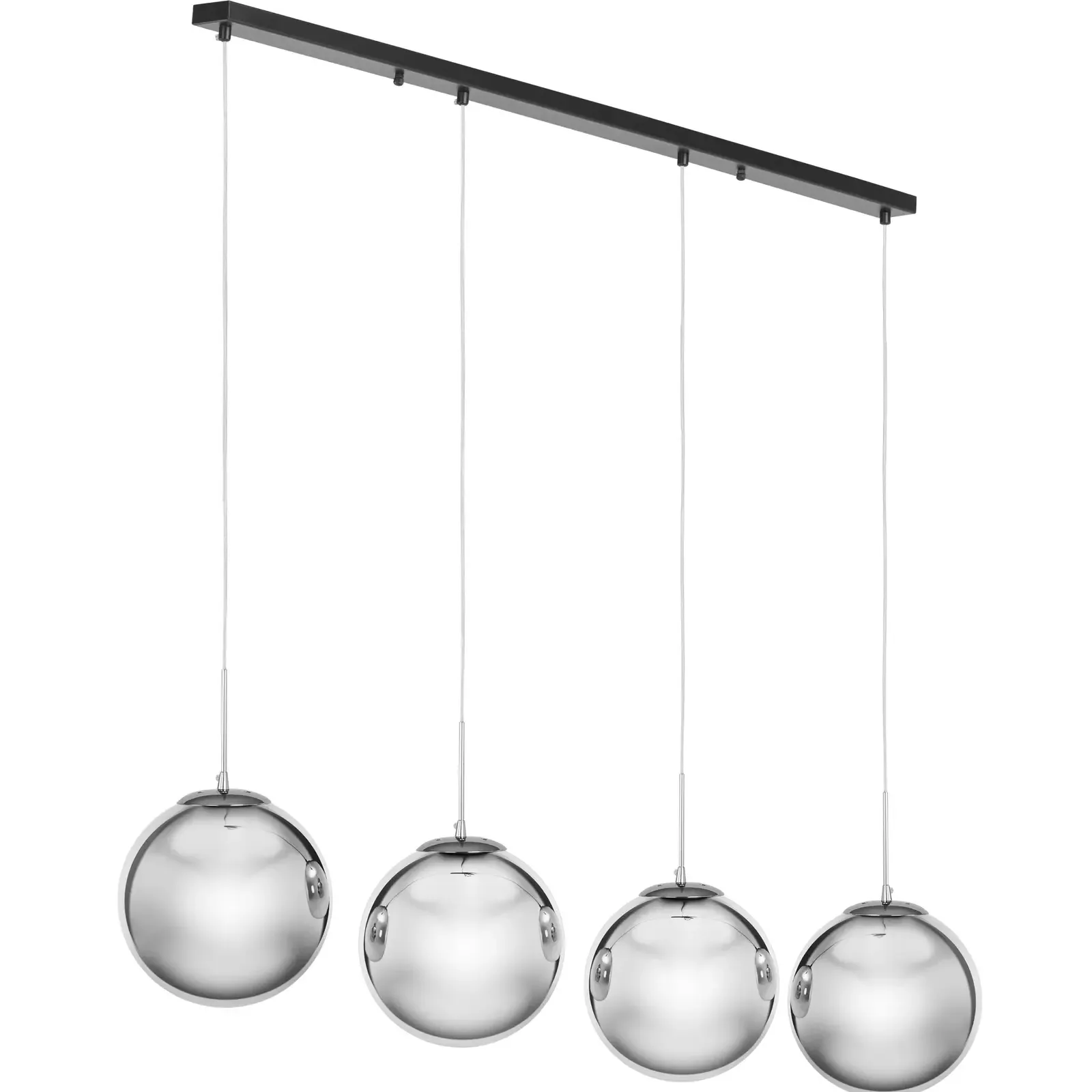 Modern 4-lámpás mennyezeti lámpa, E27 - füstölt üveg