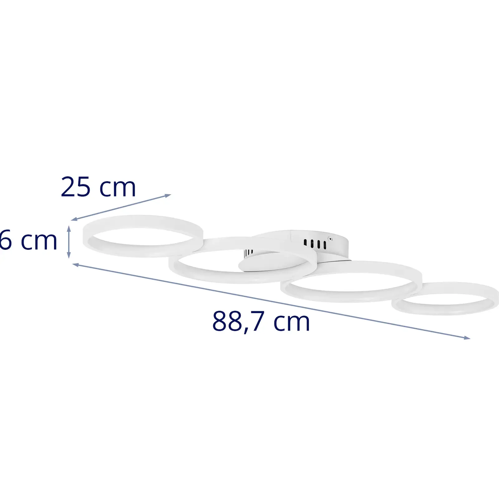 Lampă modernă de tavan cu LED și telecomandă - 4 cercuri albe 7