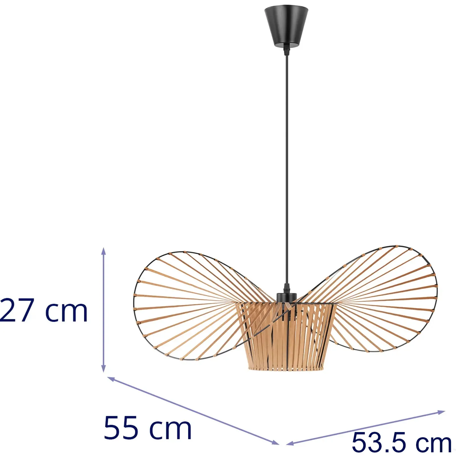 Boho 1-light E27 pendant ceiling lamp - hat 7