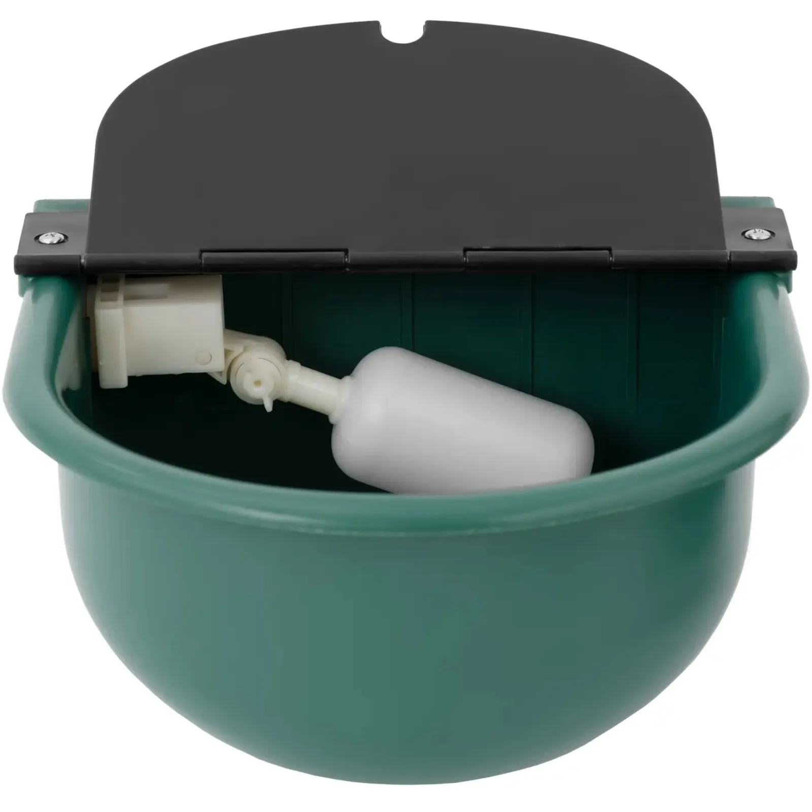 Plasticni pojilica za stoku i konje s priključkom za vodu, 2,8 L, zelena - set od 4 3