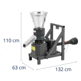 Presă de pelete pentru producerea de pelete din rumeguș, diametru 230 mm, 400 kg/h, 28 CP 7
