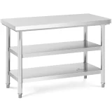 Banc de lucru central din oțel, 3 niveluri, 120 x 60 cm, până la 600 kg 2