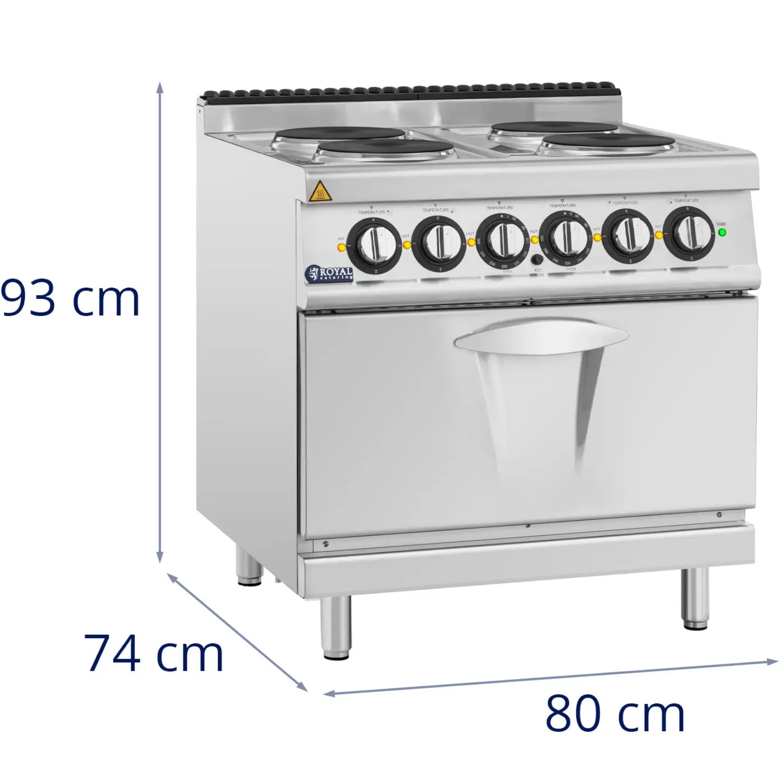 Electric range with oven, 4 burners, 400 V, 13.9 kW 7