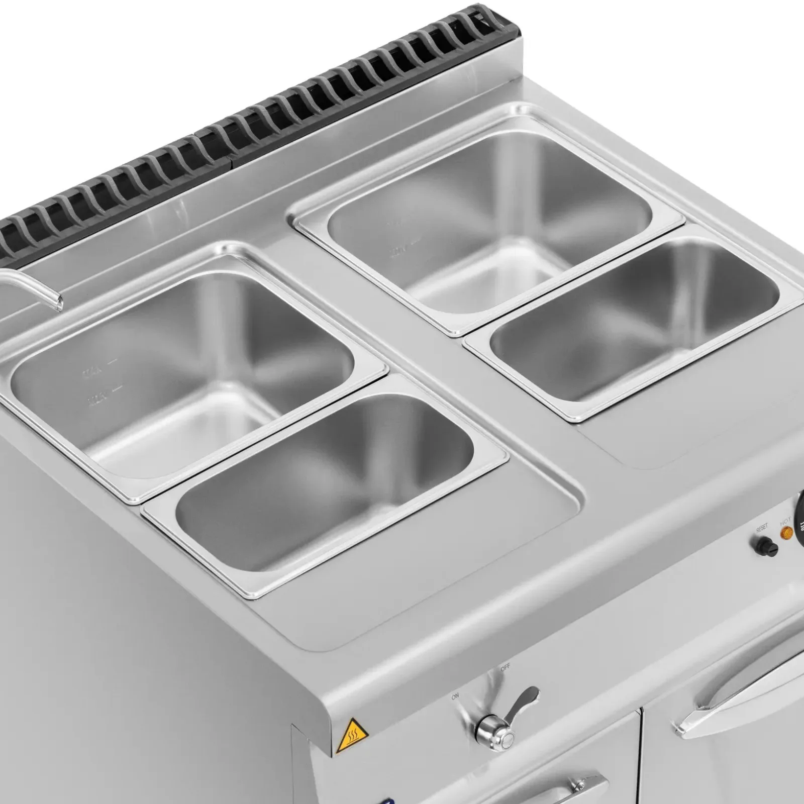 Elektrický vodný kúpeľ so skriňou a kohútikom, 2x GN 1/2, 2x GN 1/3, 6000 W 4