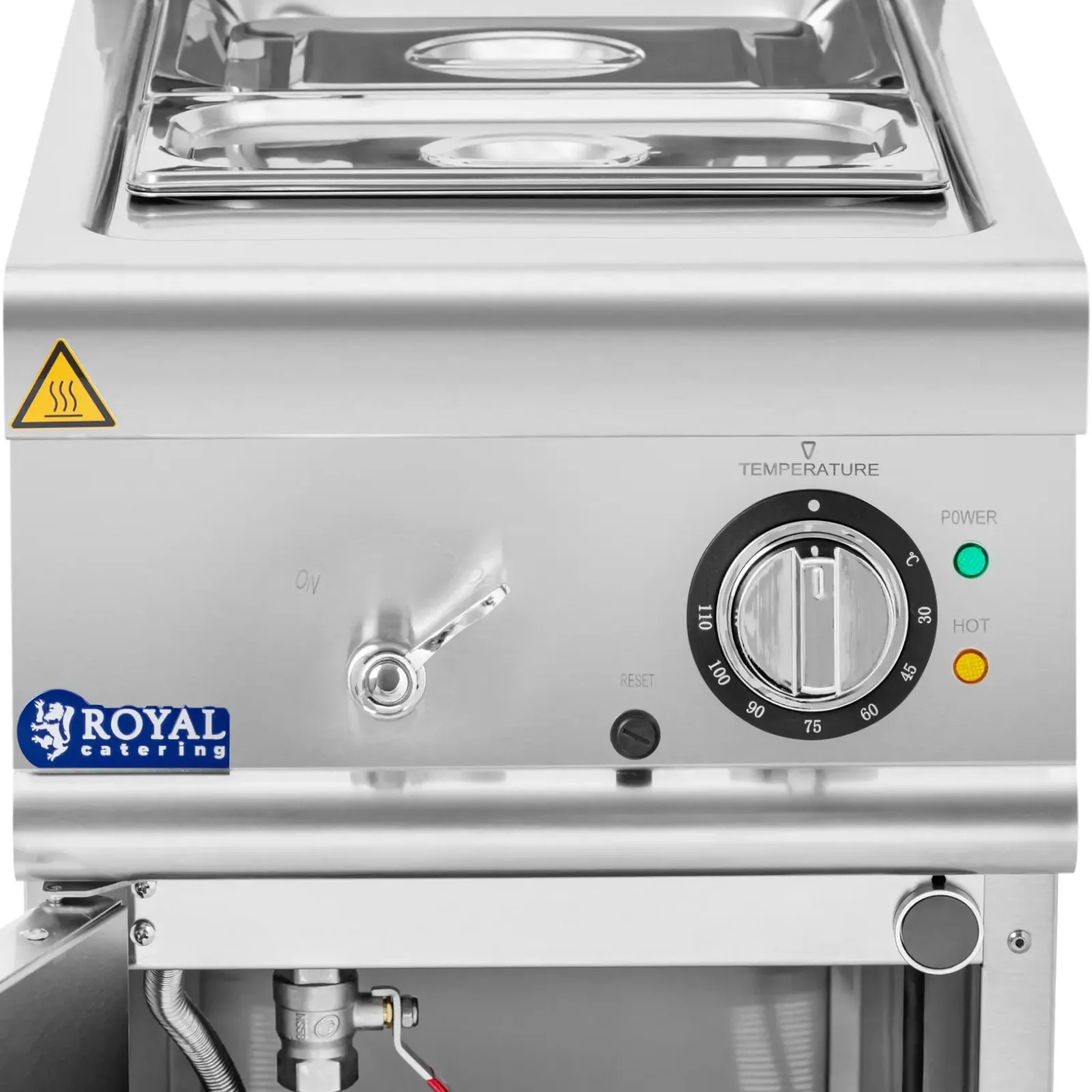 Bain-marie electric cu dulap, robinet, GN 1/2, GN 1/3, 3000 W 3