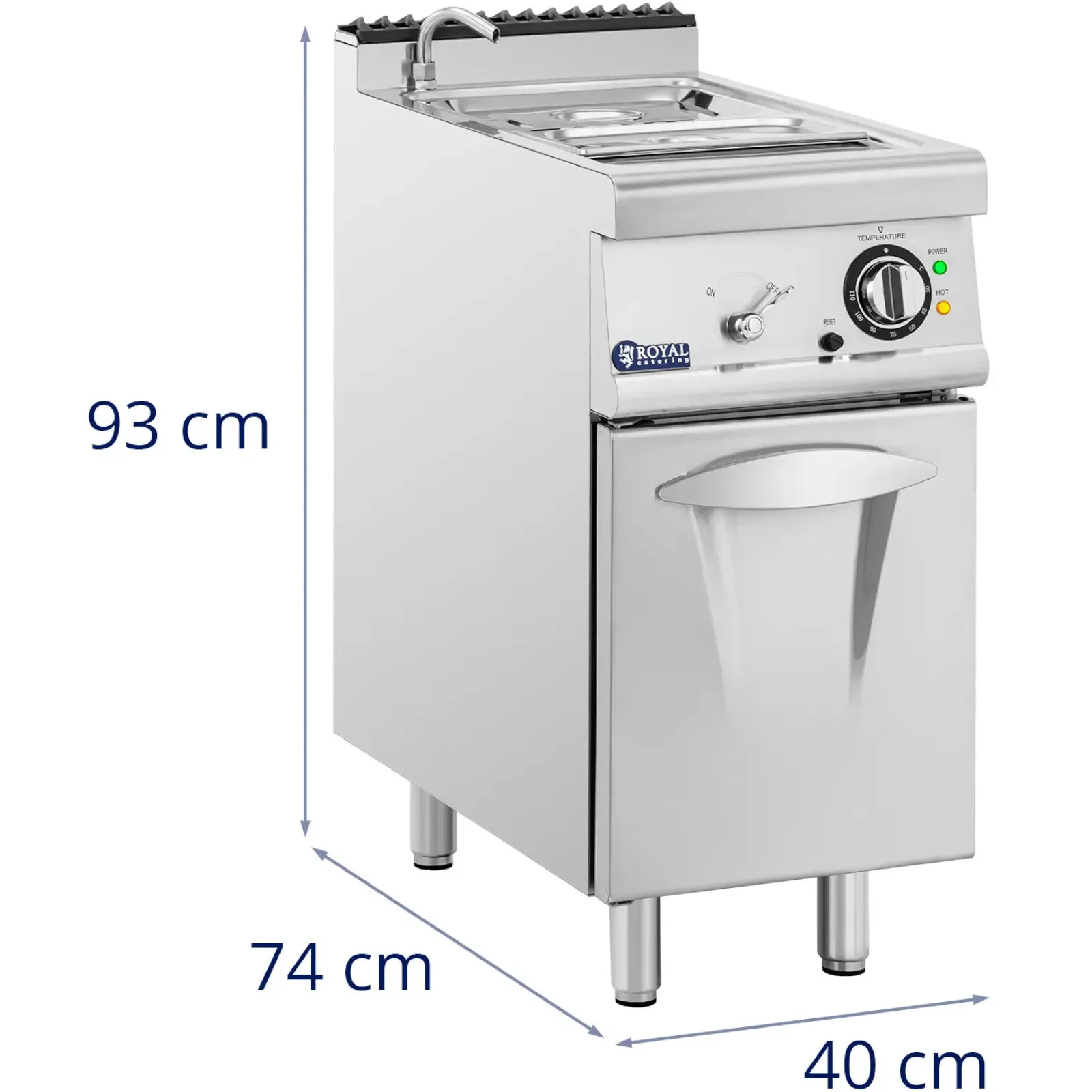 Bain-marie electric cu dulap, robinet, GN 1/2, GN 1/3, 3000 W 8
