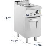 Elektromos melegvíz-tartály szekrénnyel, csapokkal, GN 1/2, GN 1/3, 3000 W 8