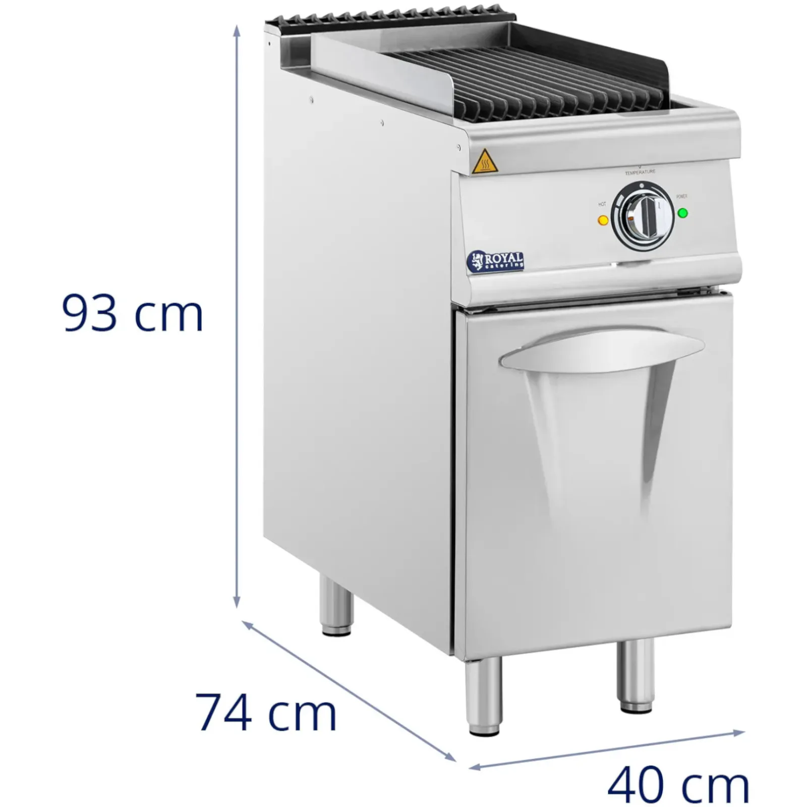 Grătar electric cu lavă Pro 730 50-300 °C 400 V 4,05 W 7