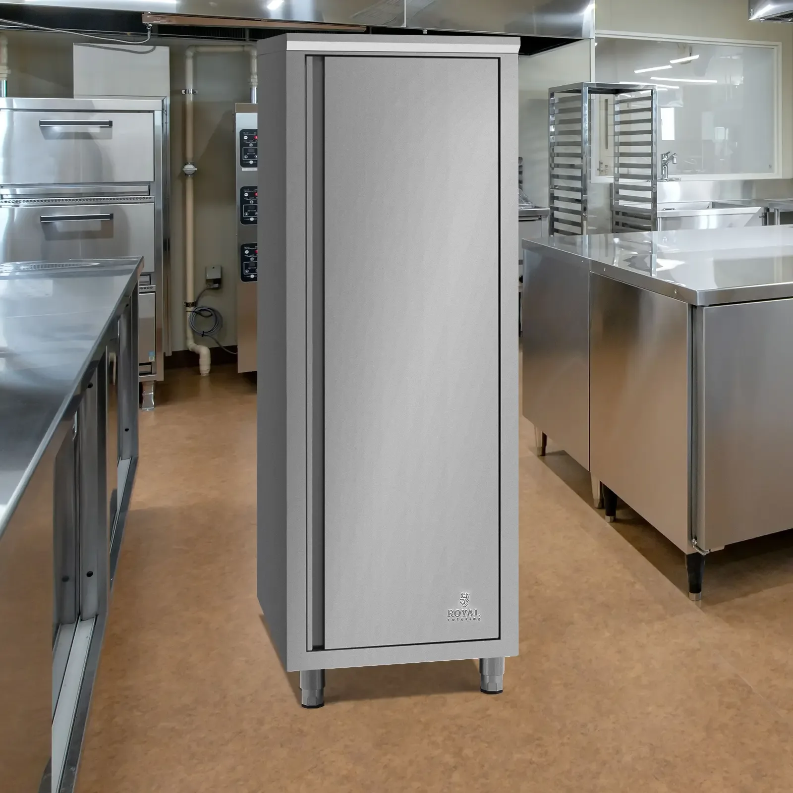 Gastronomie-Geschirrschrank, 3 Einlegeböden, STAHL, 60 x 70 x 180 cm 6