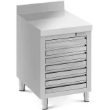 Dulap de catering pentru aluat de pizza cu margine, 7 sertare, 50 x 70 cm 2