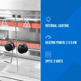 Plinska ražanj za do 10 pilića, 2 ražnja, propan-butan, 10 kW 5
