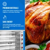 Gasna roštiljska peć za do 25 pilića, 5 ražnjića, propan-butan, 25 kW 3