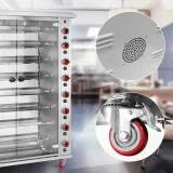 Gasna roštiljska peć za do 40 pilića, 8 ražnjića, propan-butan, 40 kW 5