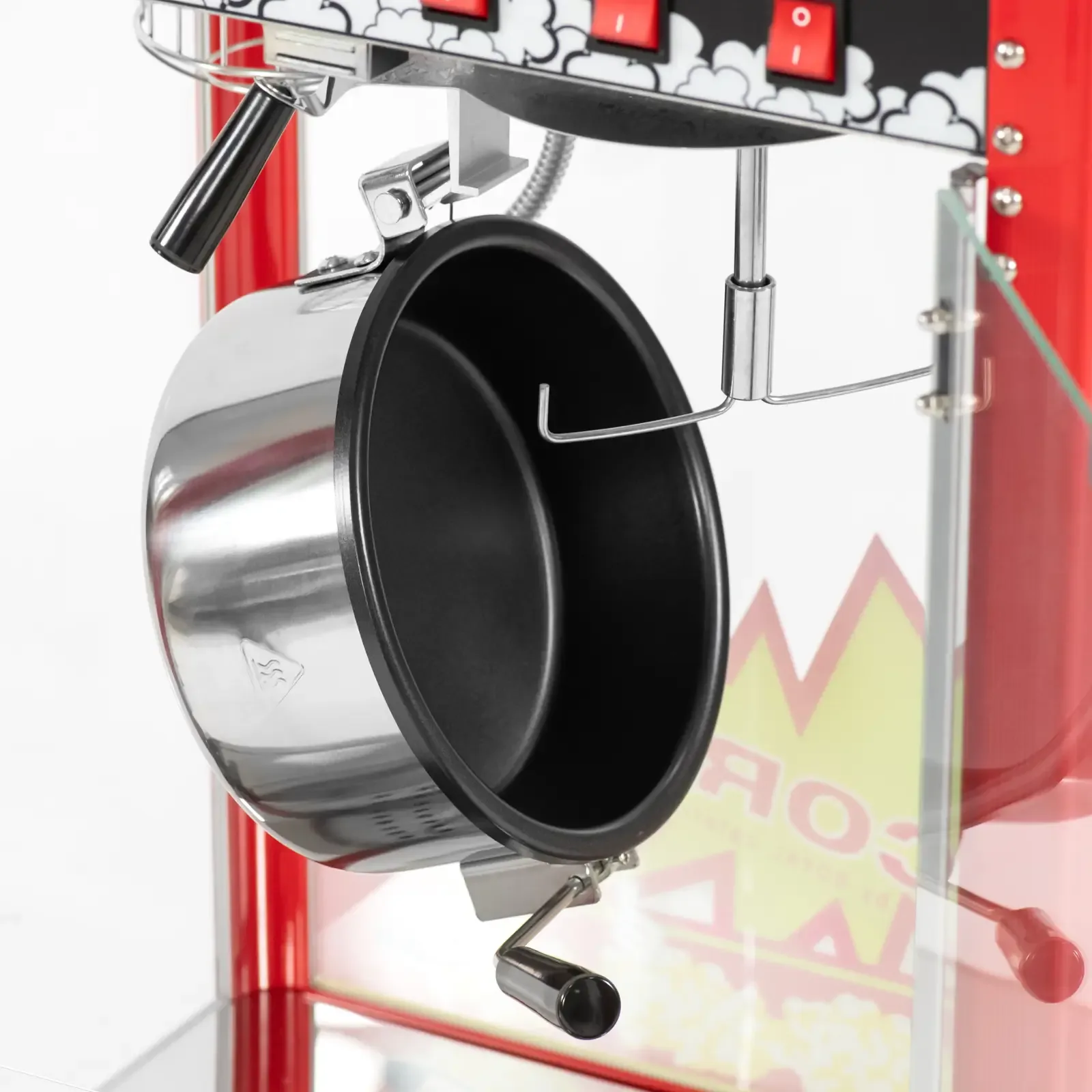 Aparat de popcorn retro 1500 W 5 kg/h - Roșu 9
