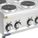 Állítható elektromos főzőlap 6 főzőzónával, 19 cm átmérőjű, 12 kW, 400 V 3