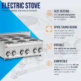 Állítható elektromos főzőlap 6 főzőzónával, 19 cm átmérőjű, 12 kW, 400 V 4