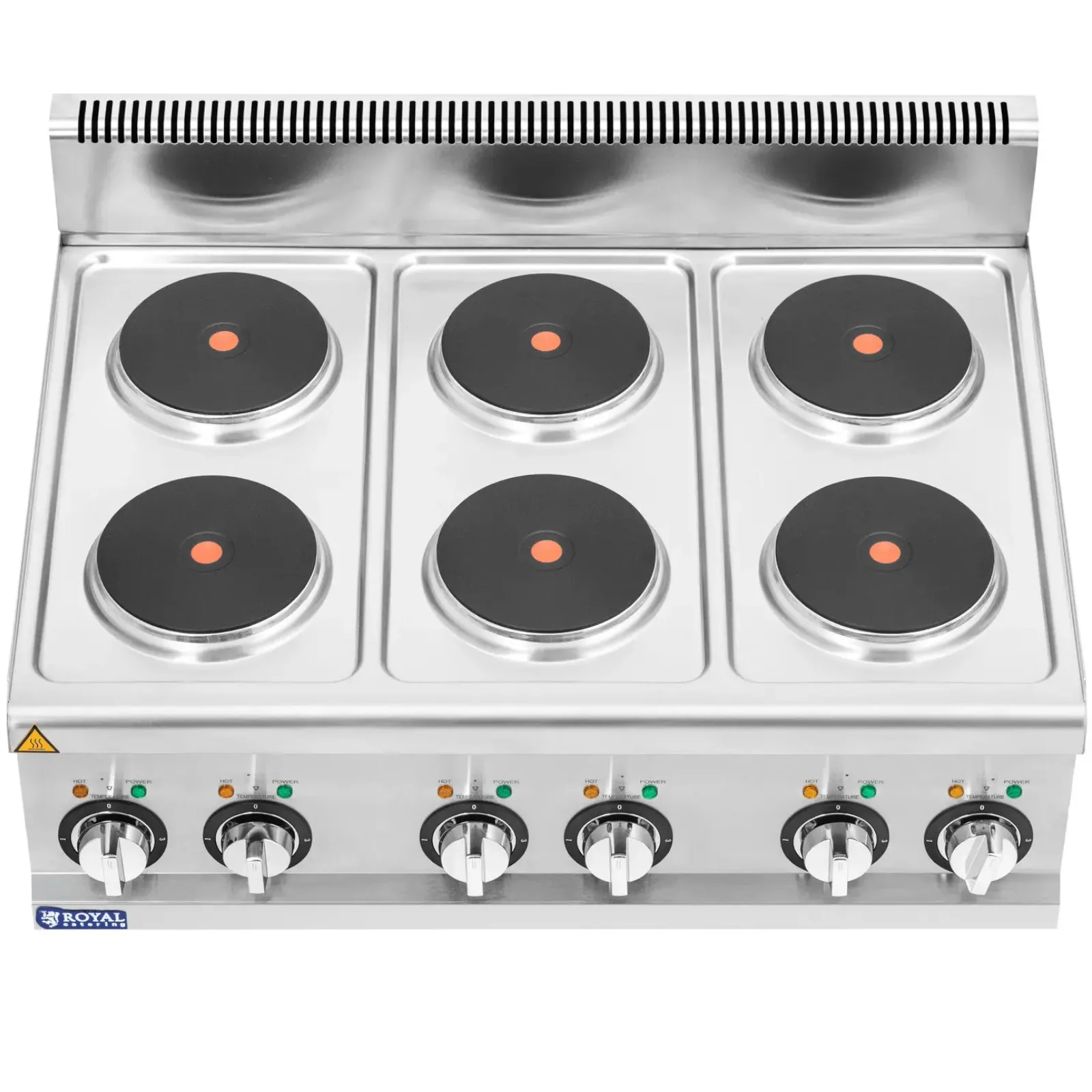 Podesivi električni štednjak s 6 grijaćih zona, promjer 19 cm, 12 kW, 400 V 5