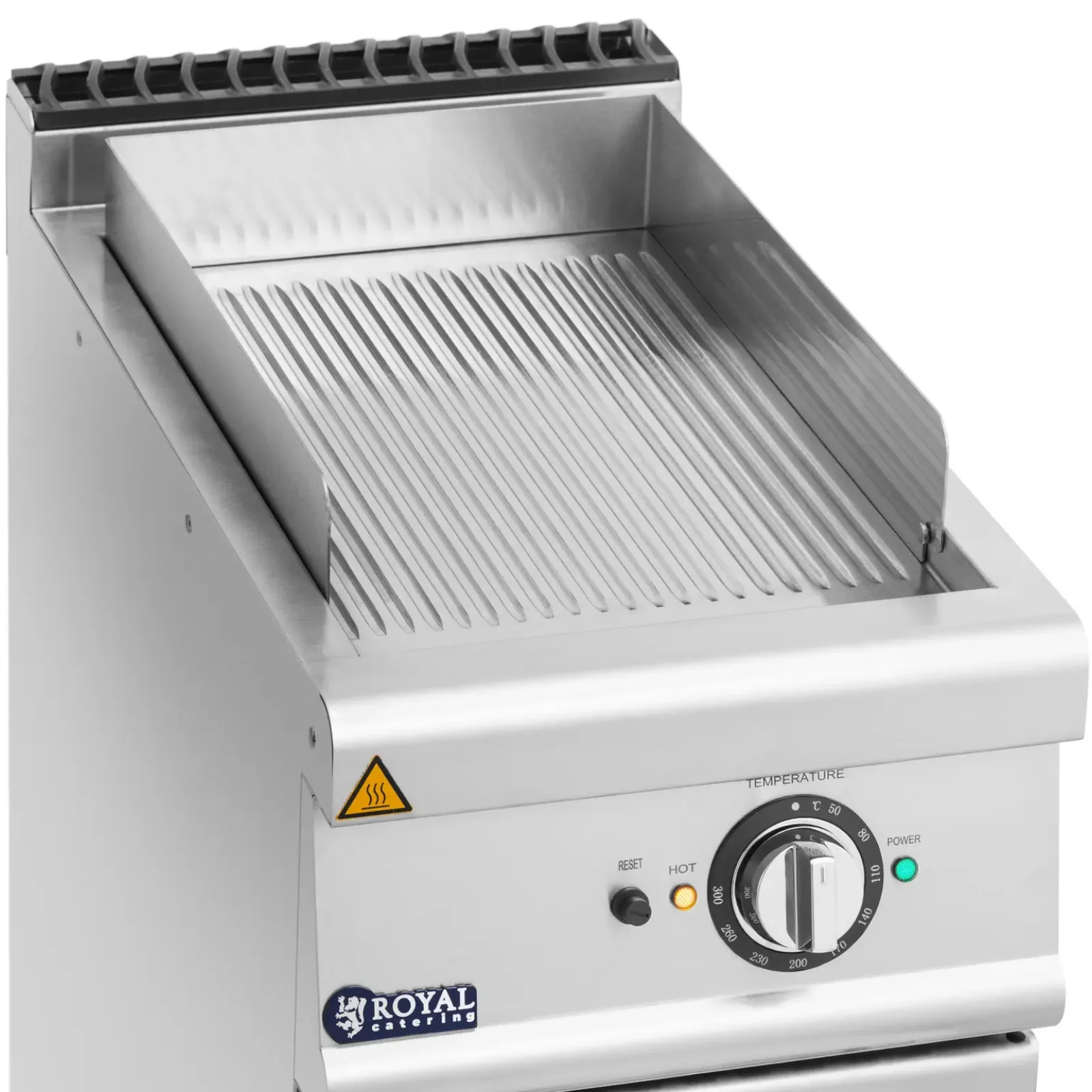 Electric ribbed grill plate with cabinet 33.5 x 55 cm 5.4 kW 3