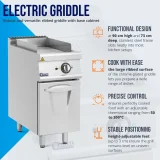 Elektromos bordázott grilllap szekrénnyel 33,5 x 55 cm 5,4 kW 4