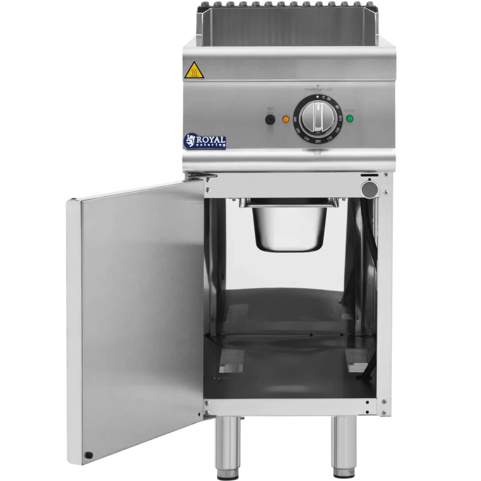 Electric ribbed grill plate with cabinet 33.5 x 55 cm 5.4 kW 7