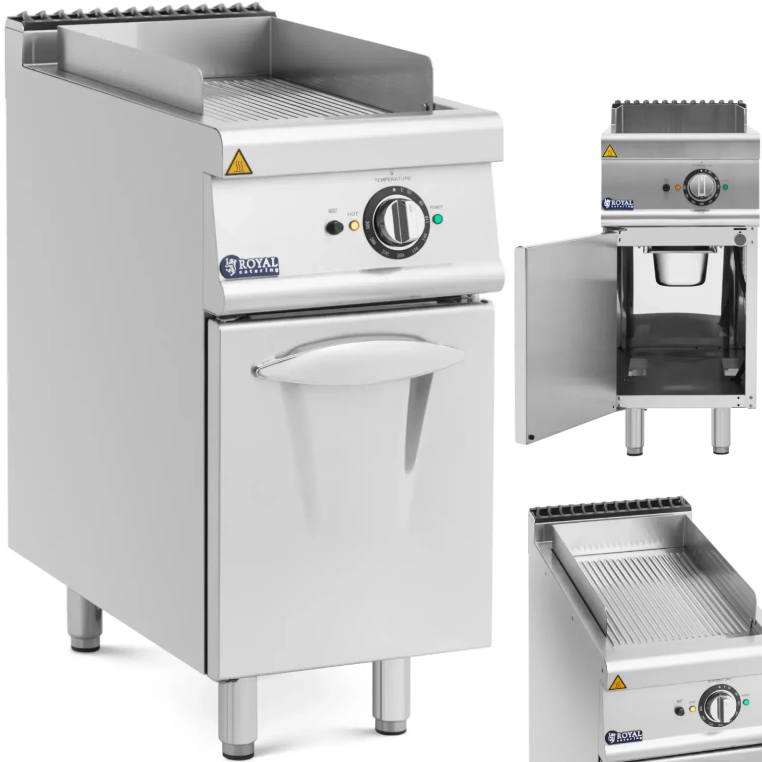 Elektromos bordázott grilllap szekrénnyel 33,5 x 55 cm 5,4 kW Elektromos bordázott grilllap szekrénnyel 33,5 x 55 cm 5,4 kW