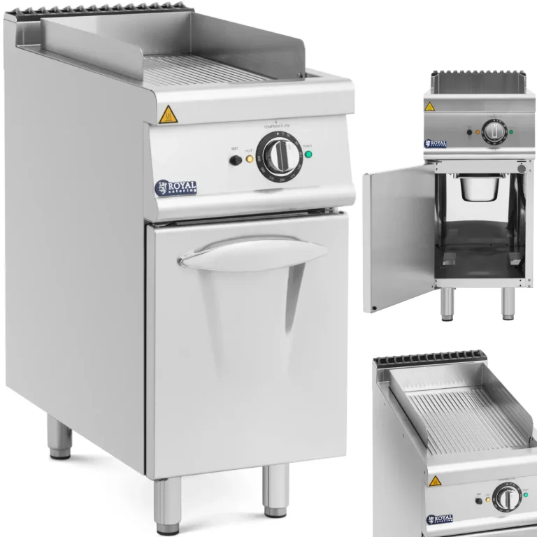 Elektromos bordázott grilllap szekrénnyel 33,5 x 55 cm 5,4 kW