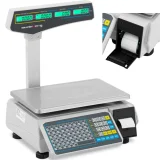 Commercial store scale with LCD label printer, 30 kg / 15 g