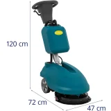 Akku-Bodenreinigungsmaschine 35 cm 15 l 160 U/min 10